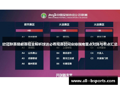 欧冠联赛最新赛程全解析球迷必看观赛时间安排指南重点对阵与看点汇总 欧冠联赛最新赛程全解析球迷必看观赛时间安排指南重点对阵与看点汇总