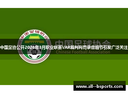 中国足协公开2026年3月职业联赛VAR裁判判罚录音细节引发广泛关注